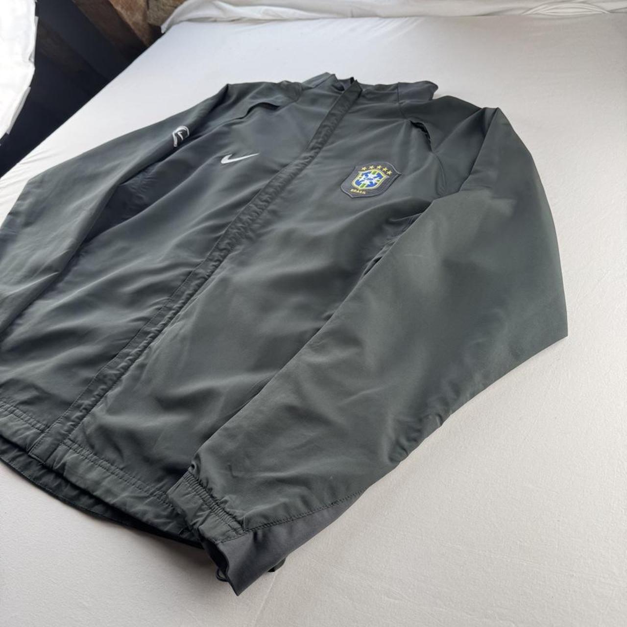 1990s Nike Team Brazil Grey Tracksuit Top M