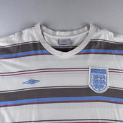 Early 2000s Umbro Casual Striped England Football T-Shirt XXL