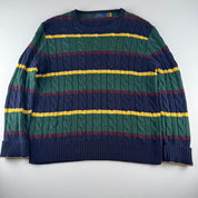 Polo Ralph Lauren Striped Cable Knit Jumper