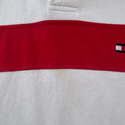 Mens Tommy Hilfiger Embroidered Logo Pannel Rugby Polo Shirt M