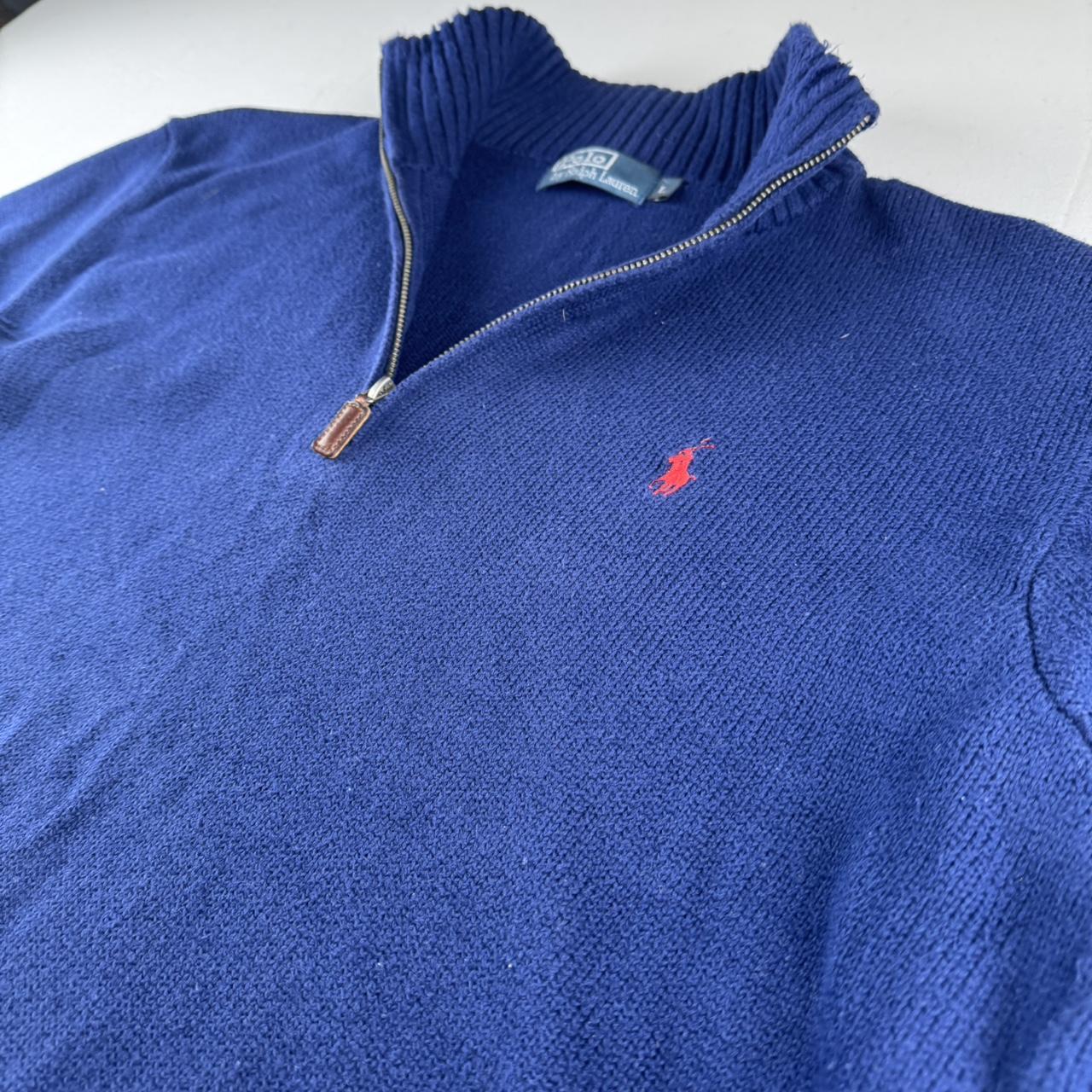 Polo Ralph Lauren Embroidered Pony Knitted Quarter Zip Fleece L