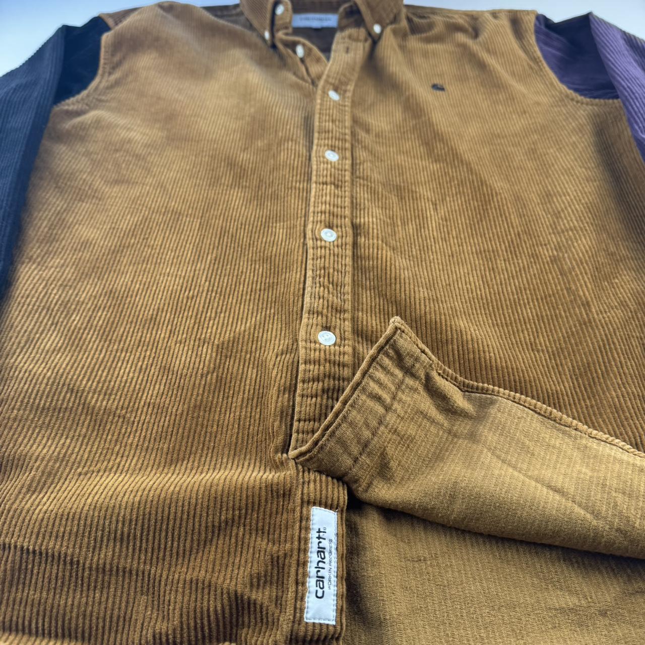 Tricolour Carhartt WIP Long Sleeve Madison Corduroy Button Down Shirt XL