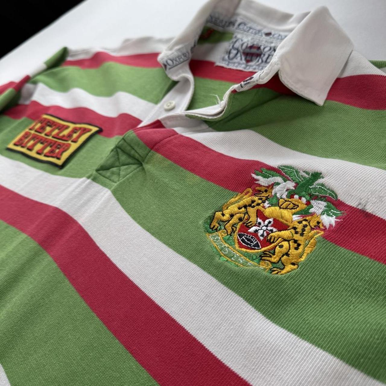 1993-95 Leicester Tigers Cotton Oxford Rugby Polo Shirt L