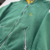 2000s Green Timberland Embroidered Full Zip Fleece Jacket M