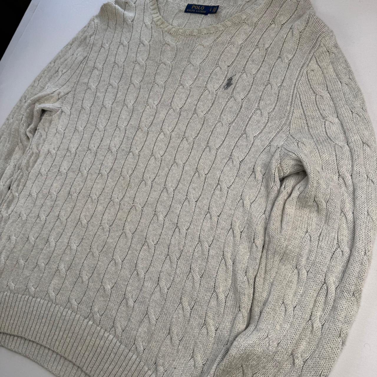 Polo Ralph Lauren Crewneck Knit Sweater in Beige Size L