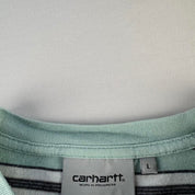 Carhartt WIP Turquoise Striped T-Shirt L