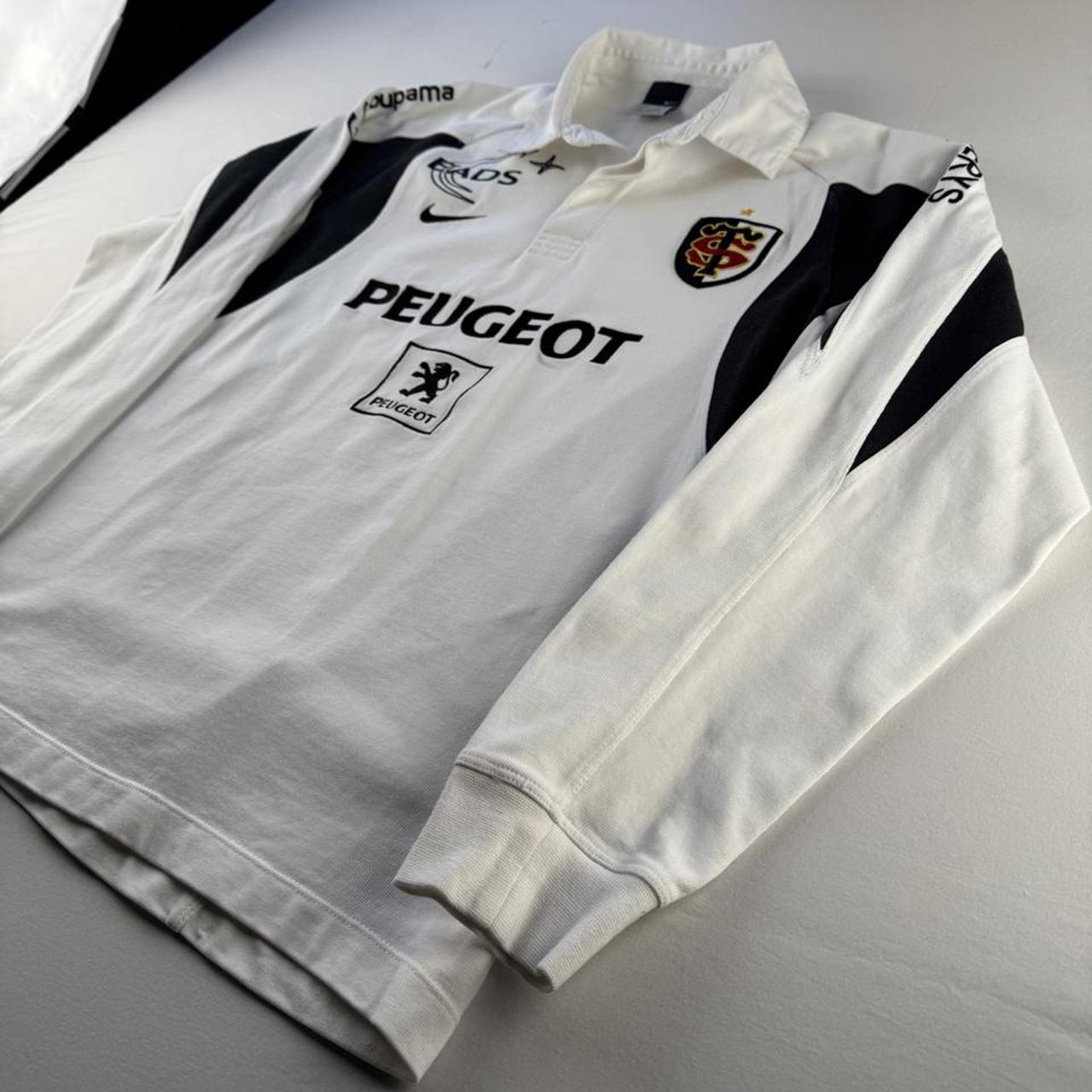 Late 2000s Nike Stade Toulousain Long Sleeve Rugby Polo M
