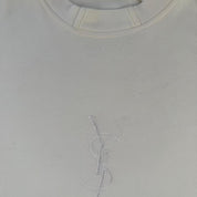 Yves Saint Laurent Crewneck Sweatshirt in White Size M