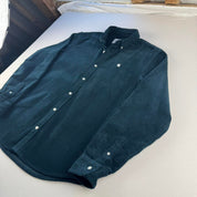 Teal Carhartt WIP Long Sleeve Madison Corduroy Button Down Shirt M