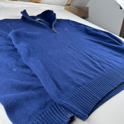 Polo Ralph Lauren Embroidered Pony Knitted Quarter Zip Fleece L
