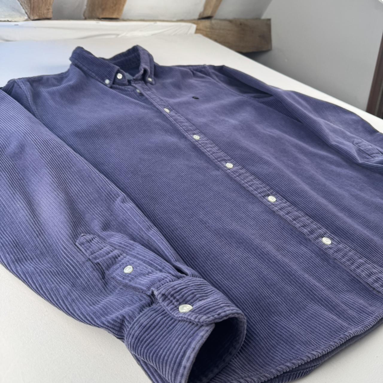 Purple Carhartt WIP Long Sleeve Madison Corduroy Button Down Shirt L