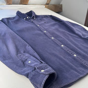 Purple Carhartt WIP Long Sleeve Madison Corduroy Button Down Shirt L