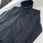 Polo Ralph Lauren Black and Red Full Zip Hoodie L