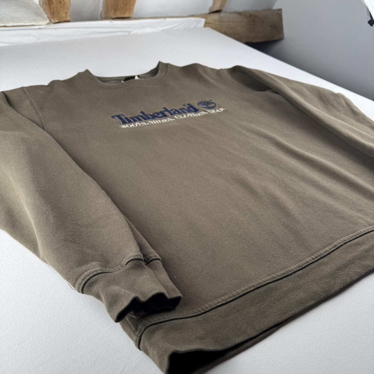 Early 2000s Timberland Embroidered Spellout Oversized Crewneck Jumper S