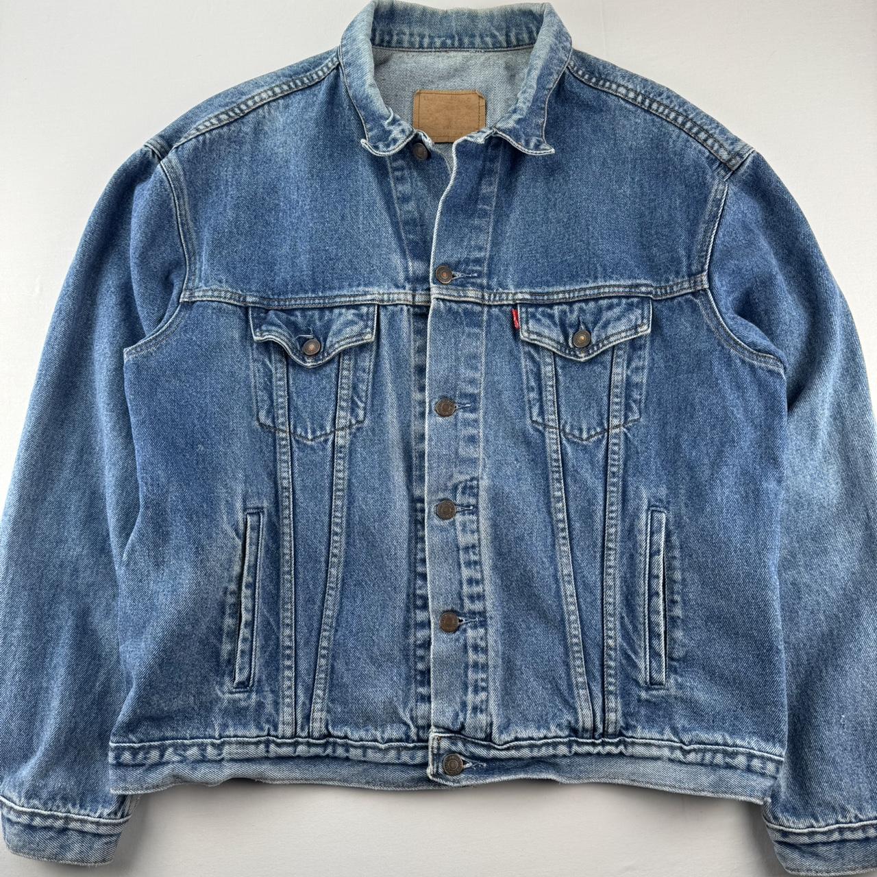 Early 2000s Levis Heavy Denim Bomber Jacket XL