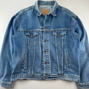 Early 2000s Levis Heavy Denim Bomber Jacket XL
