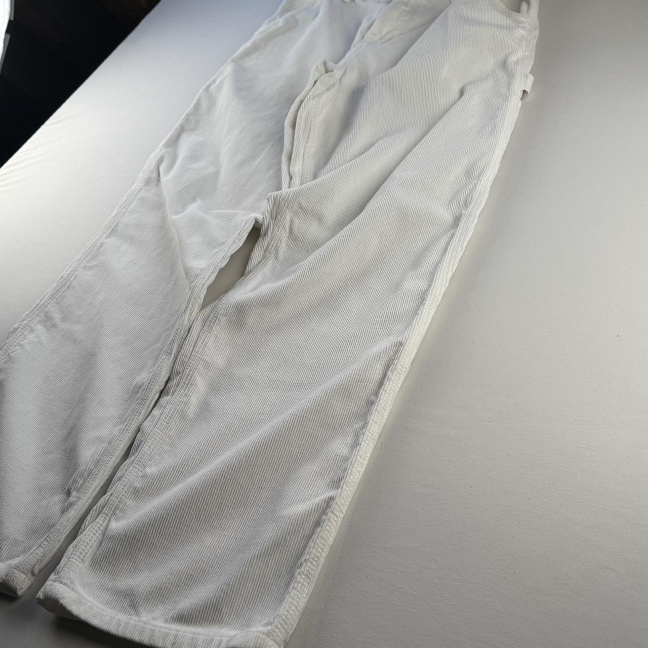 Carhartt WIP Corduroy Single Knee White Trousers 32W 32L