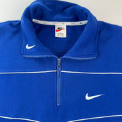 1990s Made in USA Embroidered Swoosh Quarter Zip L
