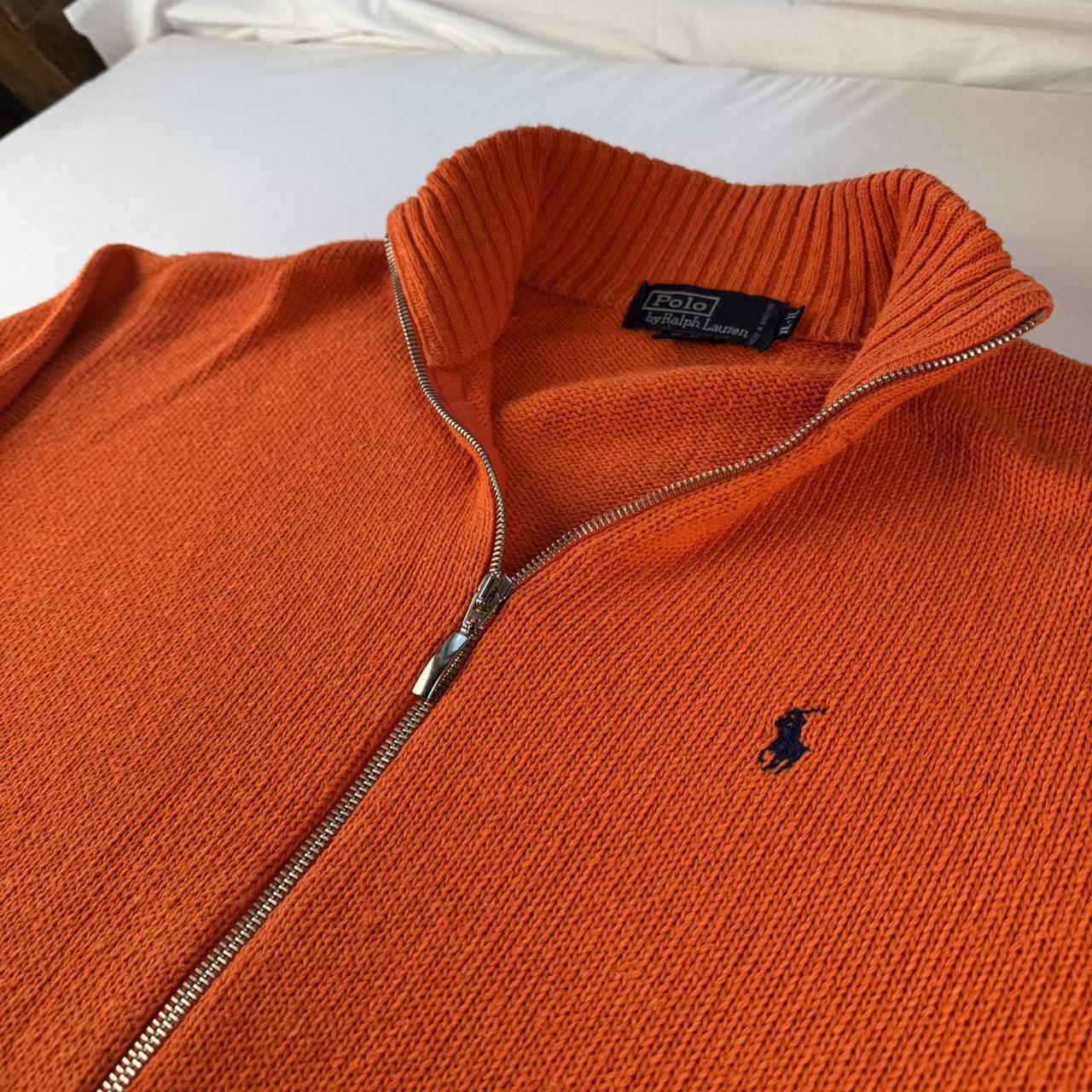 Polo Ralph Lauren Navy Pony Double Zip Thick Knitted Full Zip Jumper XL