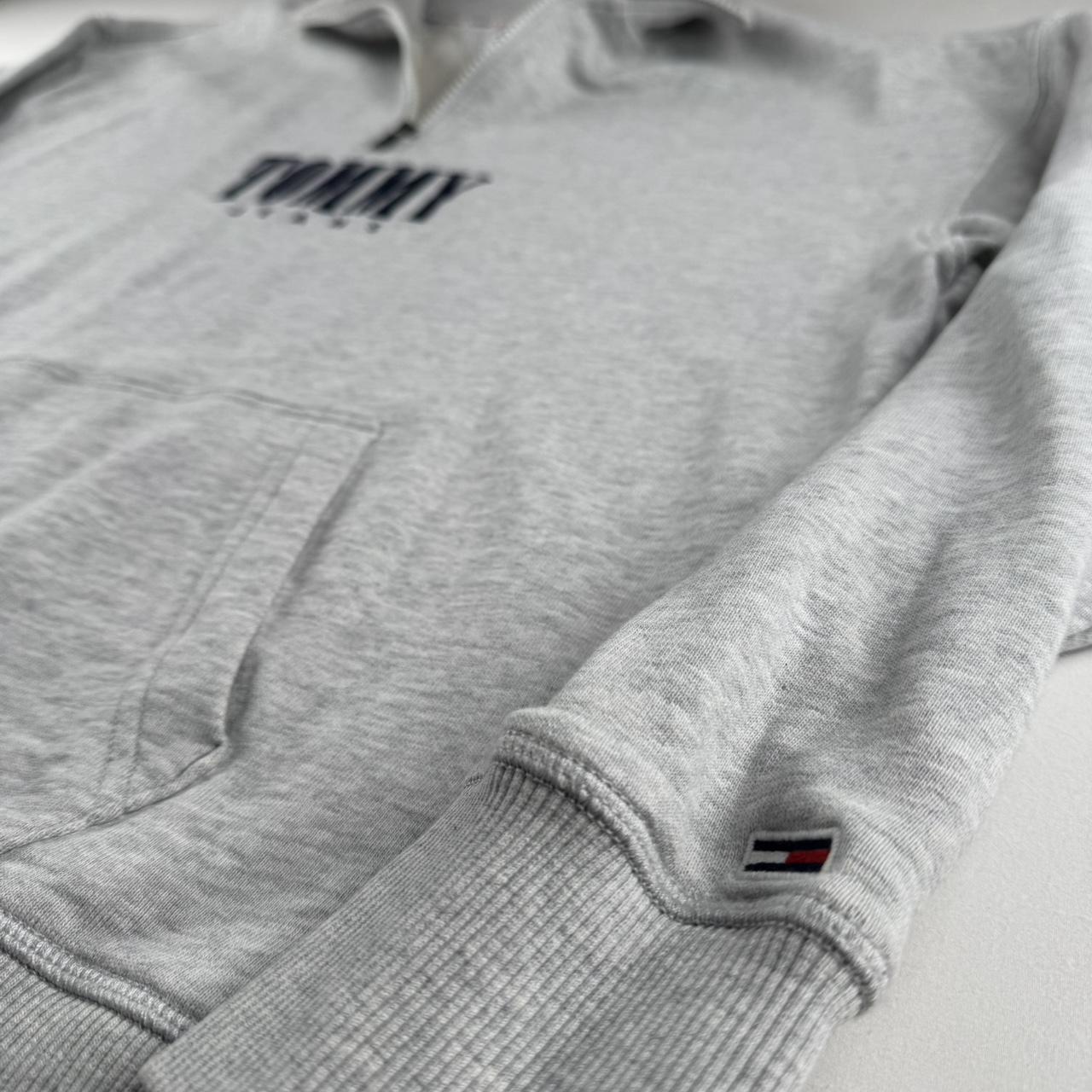 Tommy Jeans Embroidered Centre Spellout Half Zip Jumper L