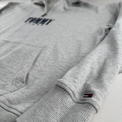 Tommy Jeans Embroidered Centre Spellout Half Zip Jumper L