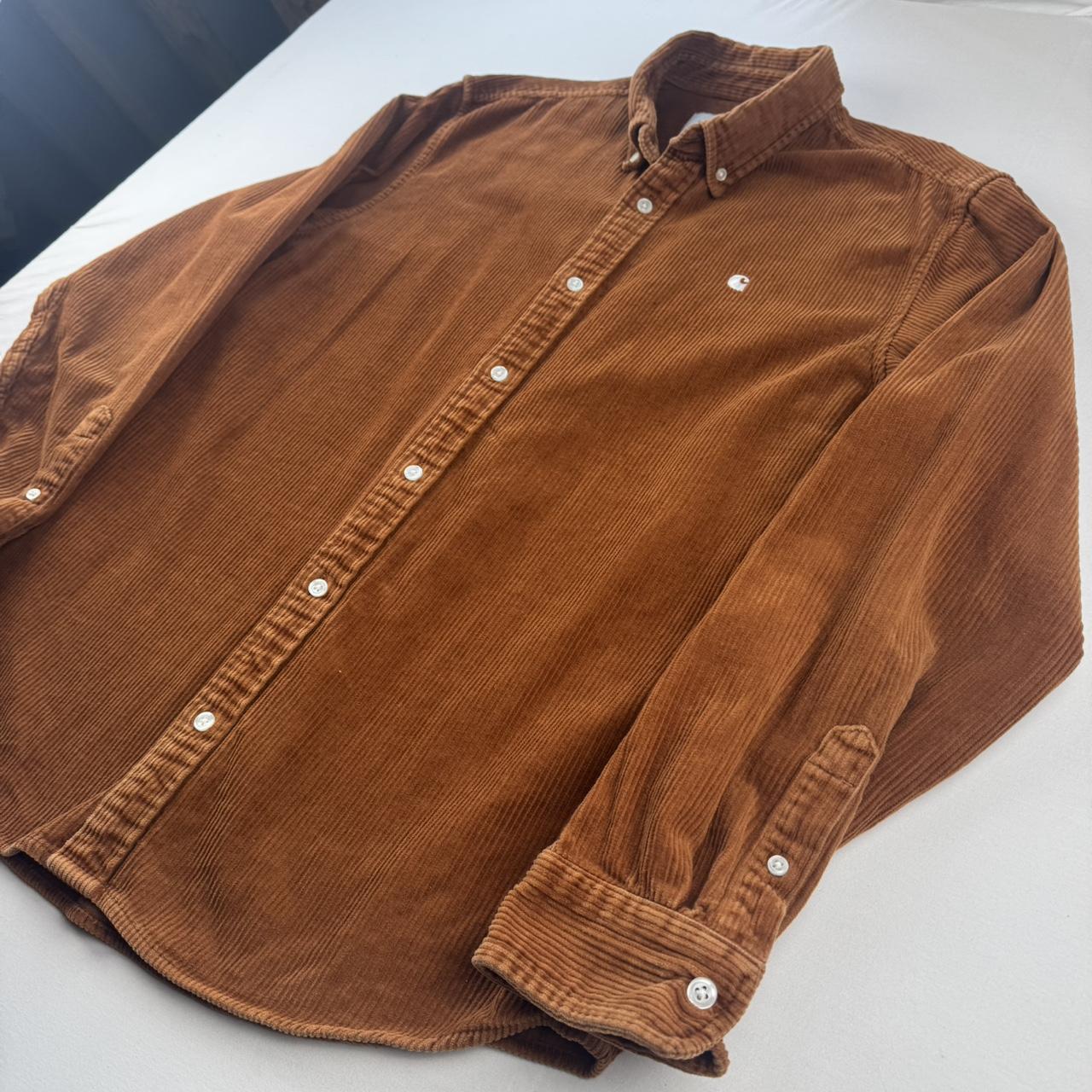 Carhartt WIP Brown Corduroy Button Down Shirt L