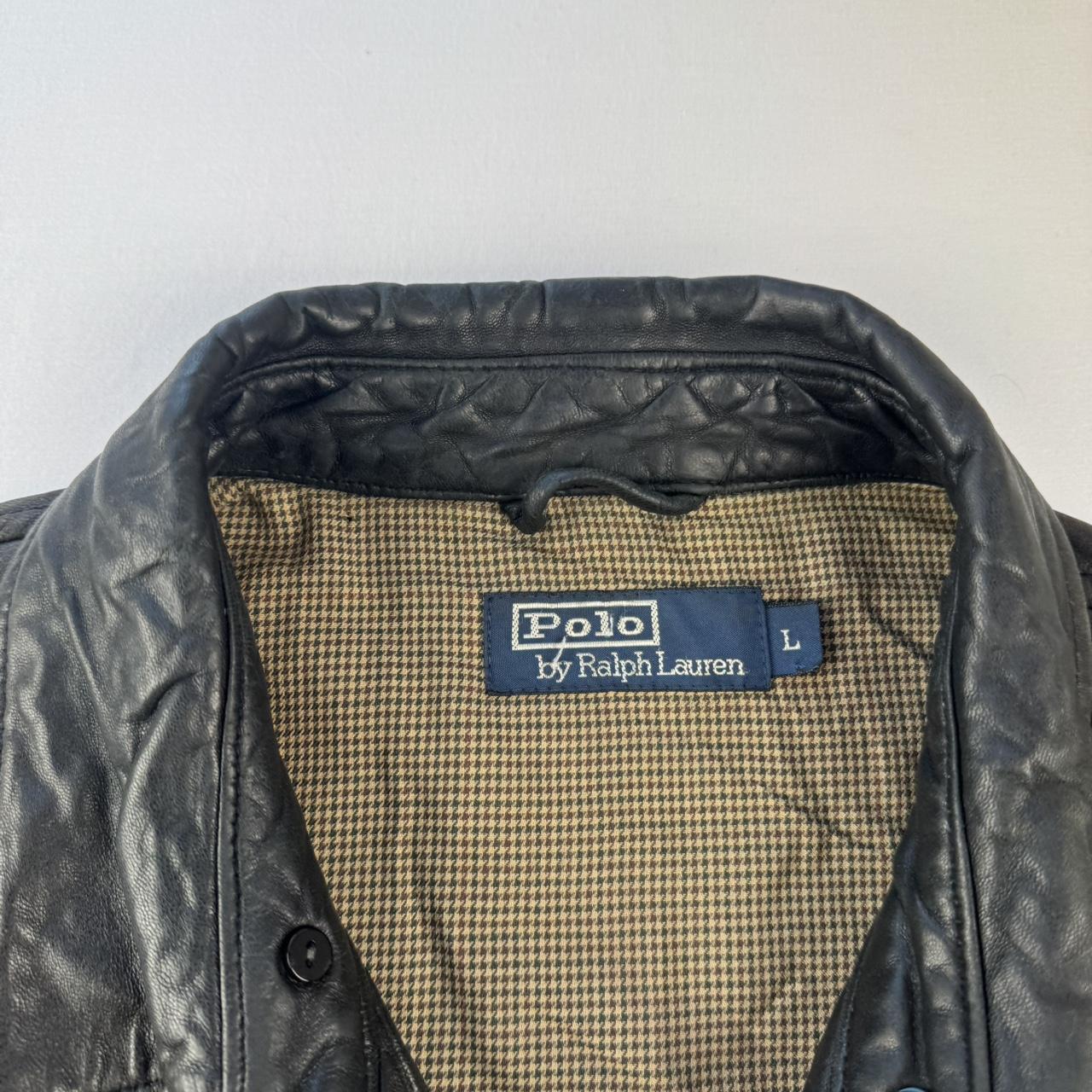 Polo Ralph Lauren Sheepskin Leather Harrington Jacket with Plain Lining L