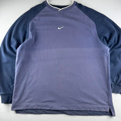 1990s Nike Centre Swoosh embroidered Distressed Oversized Jumper XL