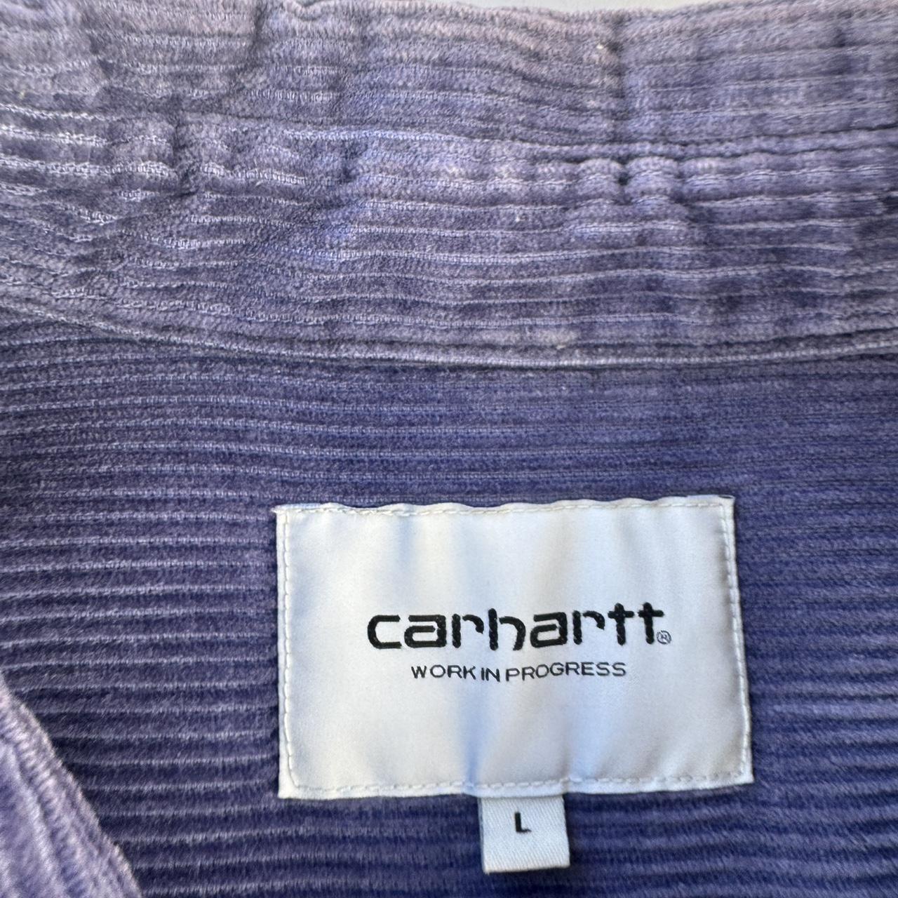 Purple Carhartt WIP Long Sleeve Madison Corduroy Button Down Shirt L