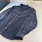 Navy Carhartt WIP Long Sleeve Madison Corduroy Button Down Shirt L