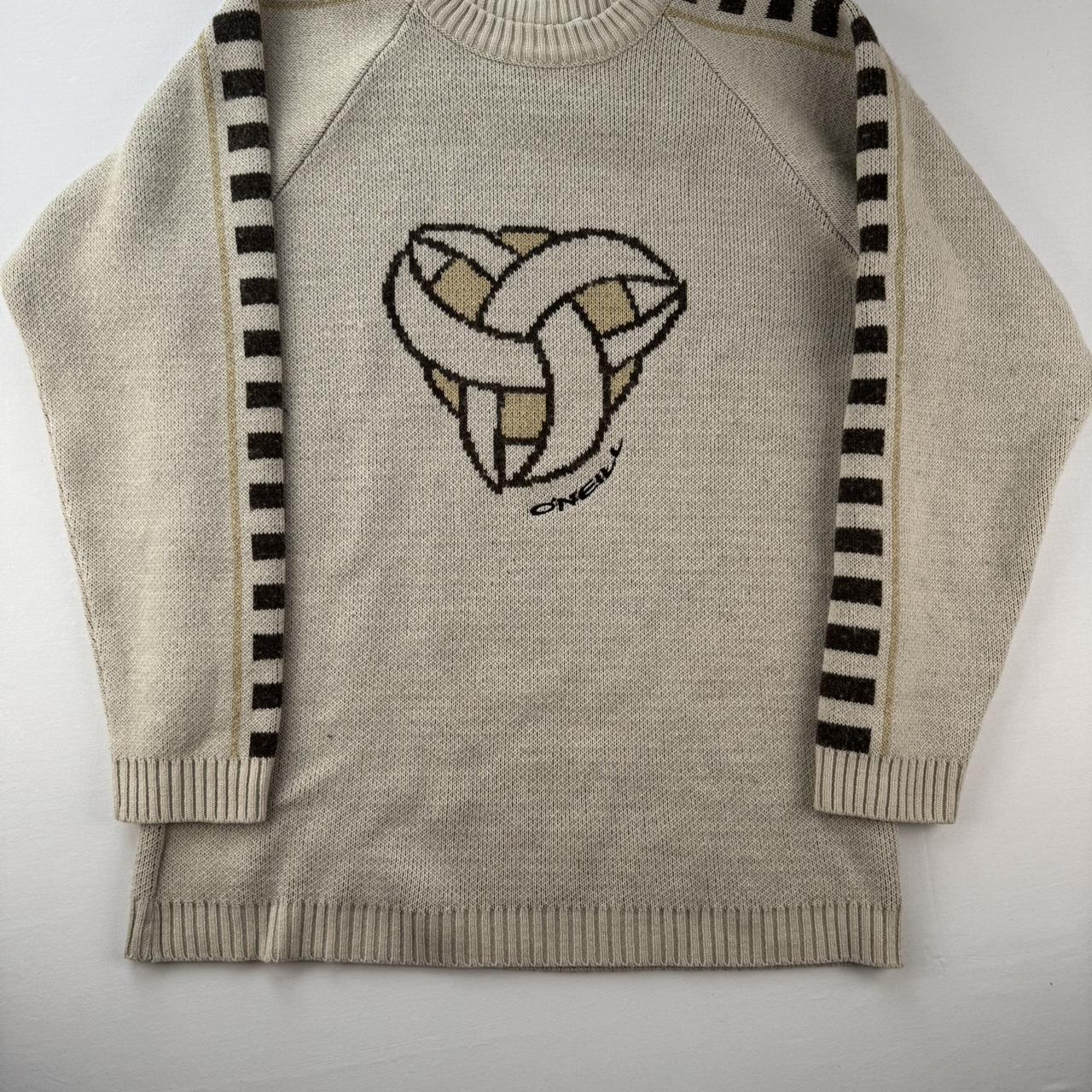 1990s O'Neill Nordic Spellout Knitted Jumper L