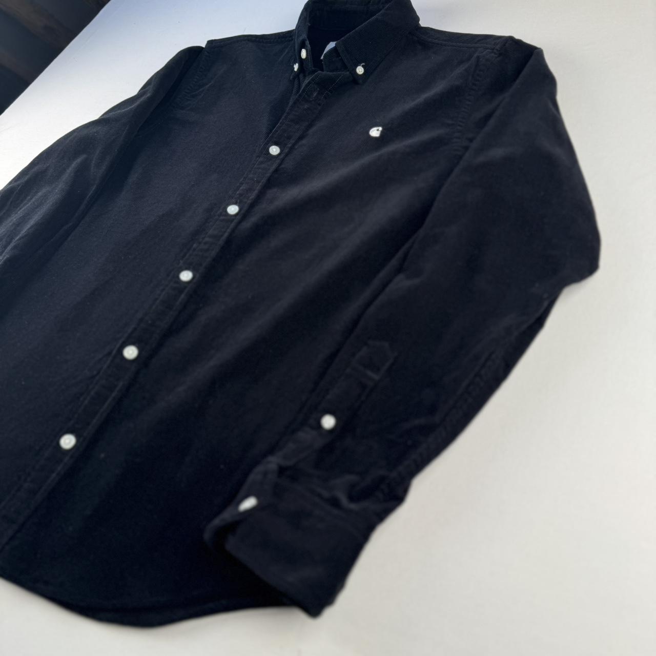 Black Carhartt WIP Long Sleeve Madison Corduroy Button Down Shirt S