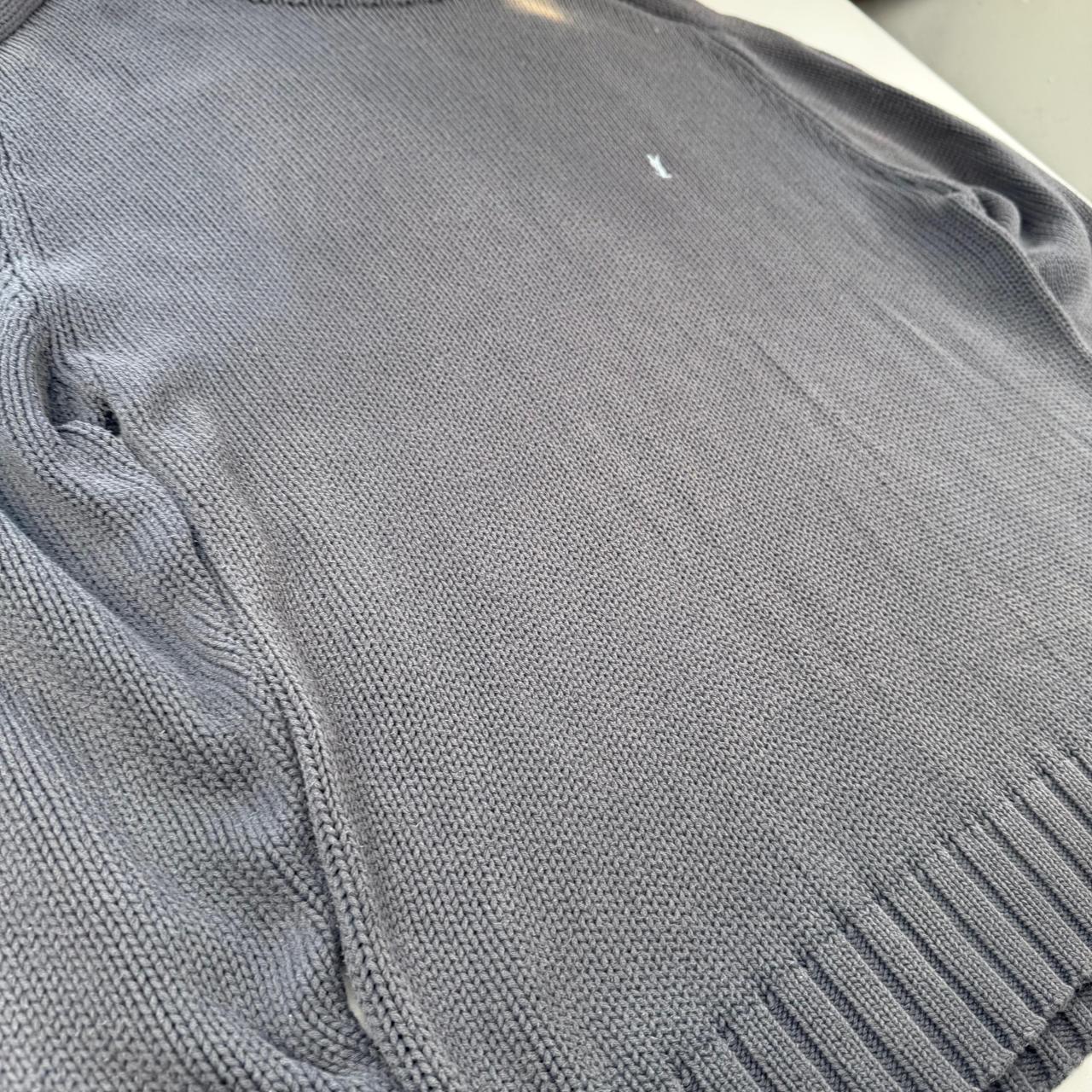 Yves Saint Laurent Crewneck Knit Sweater in Grey Size XXL