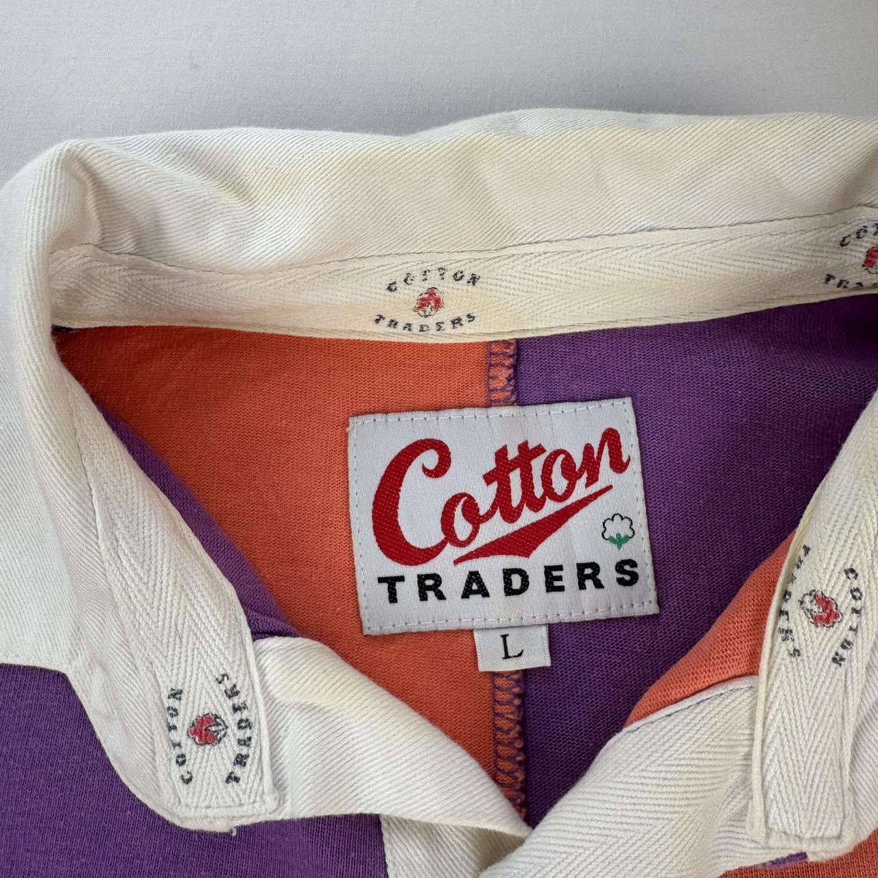 1990s Cotton Traders Embroidered Rugby Polo L