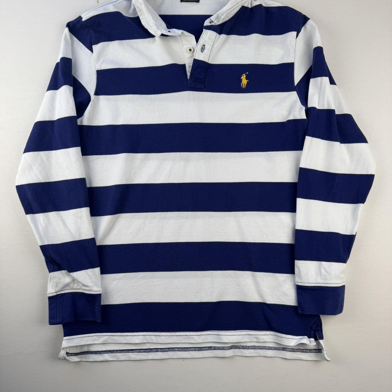 Womens Polo Ralph Lauren Striped Rugby Polo Shirt L