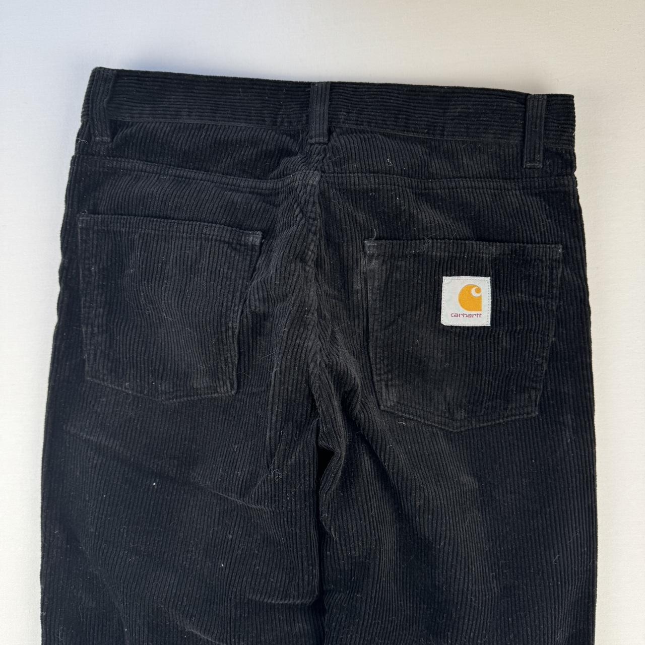Carhartt WIP Pocket Logo Black Corduory Newel Pant 28W 28L
