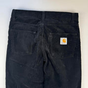Carhartt WIP Pocket Logo Black Corduory Newel Pant 28W 28L