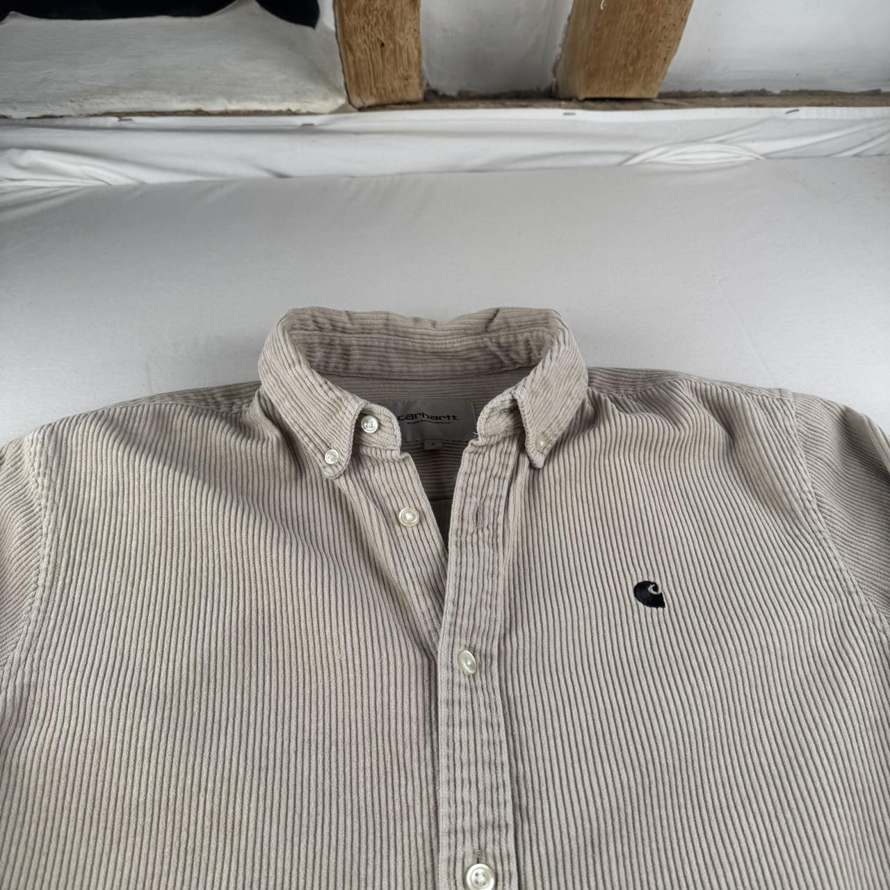 Carhartt WIP Embroidered Logo Button Down Corduroy Shirt S