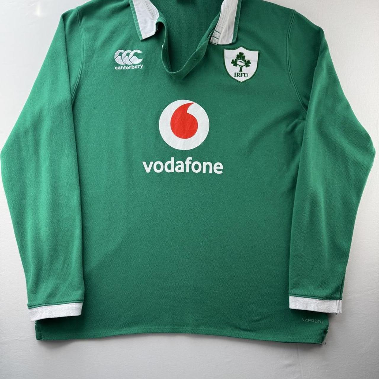 Canterbury Ireland Rugby Long Sleeve Rugby Polo Shirt L