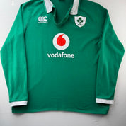 Canterbury Ireland Rugby Long Sleeve Rugby Polo Shirt L
