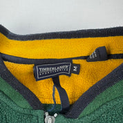 2000s Green Timberland Embroidered Full Zip Fleece Jacket M