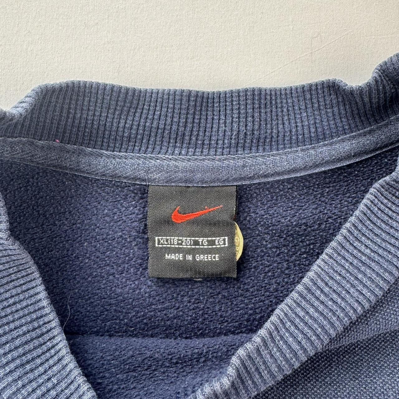 Womens Navy 1990s Nike Embroidered Swoosh Sweatshirt 12-14