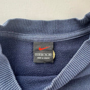 Womens Navy 1990s Nike Embroidered Swoosh Sweatshirt 12-14