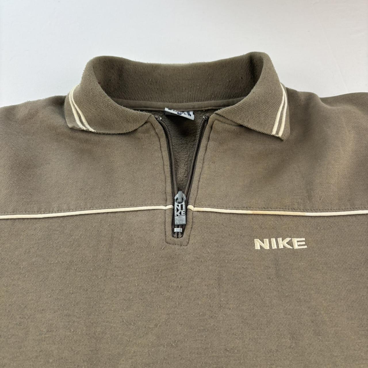 1990s Nike Embroidered Spellout Quarter Zip Fleece S