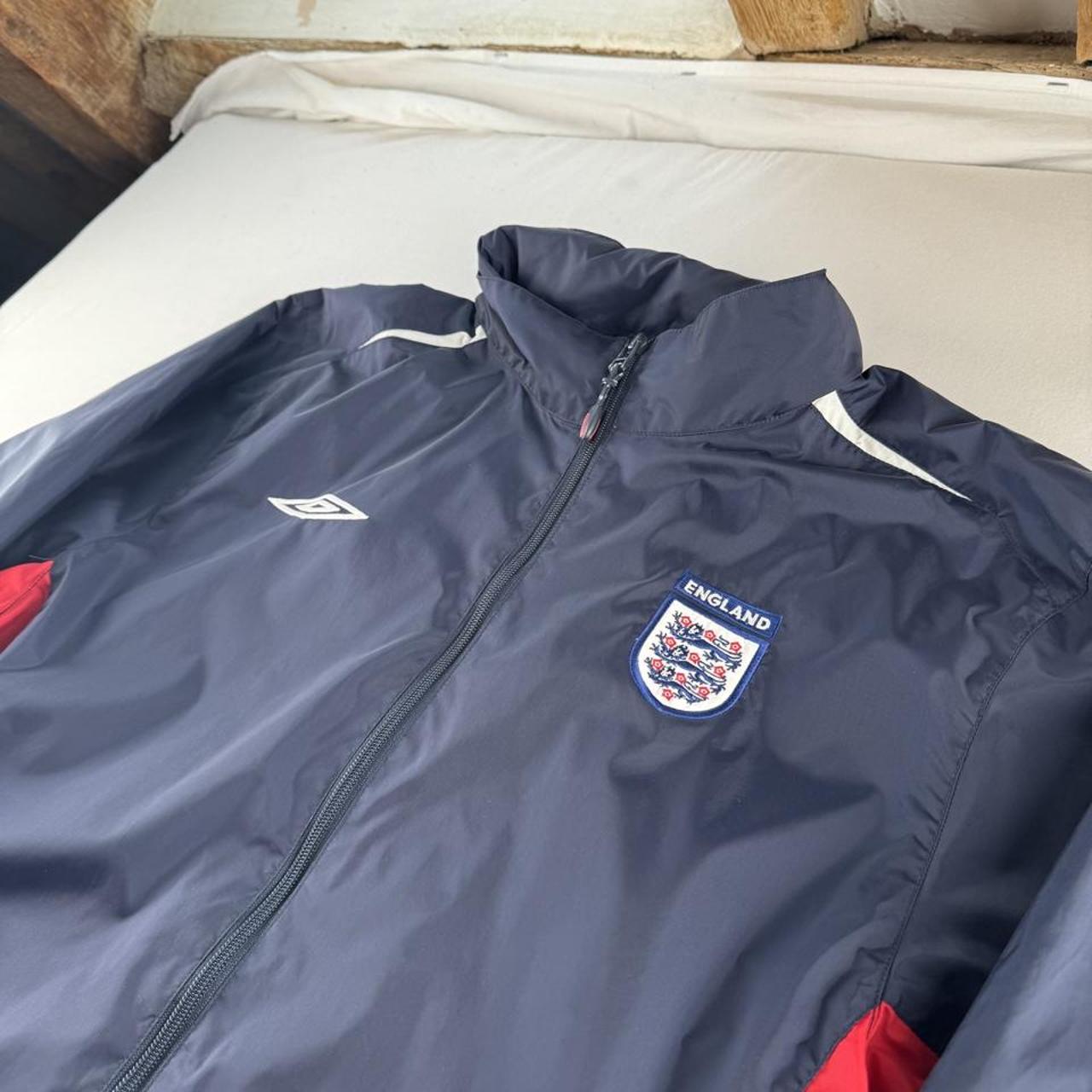 Umbro England Early 2000s Training Hooded Shell Track Jacket