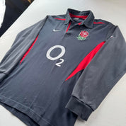 2003 Nike England Rugby Polo Shirt L