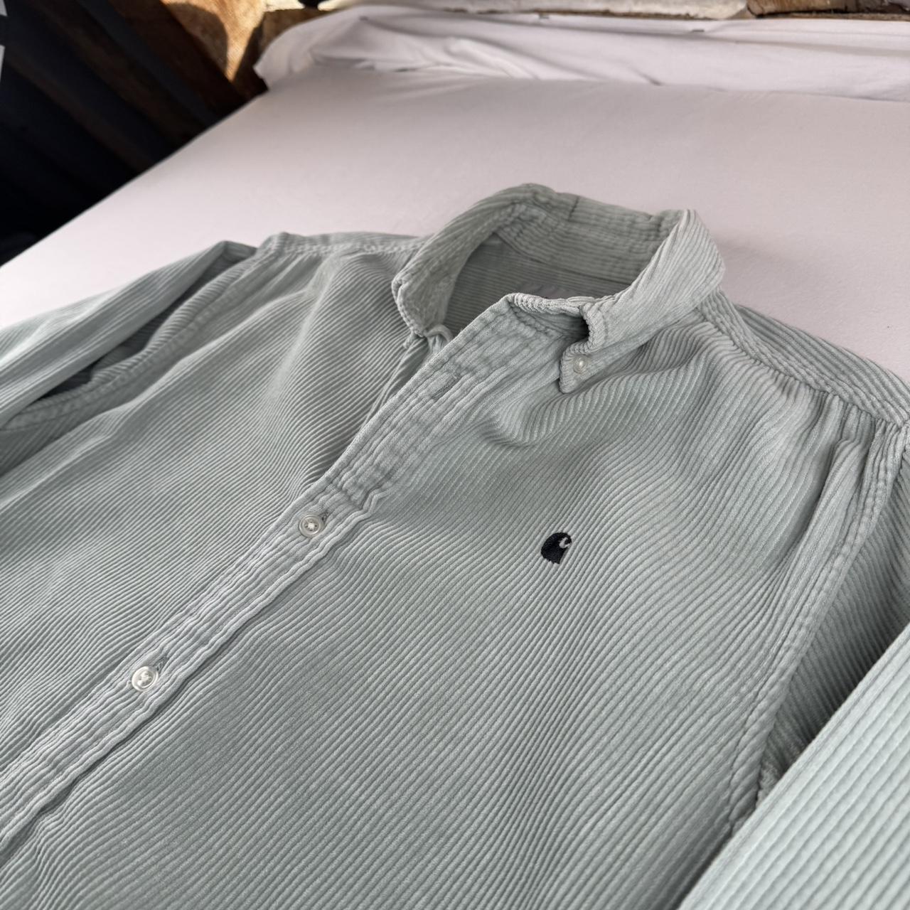 Carhartt WIP Embroidered Logo Corduroy Button Down Shirt M