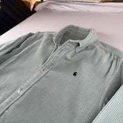 Carhartt WIP Embroidered Logo Corduroy Button Down Shirt M