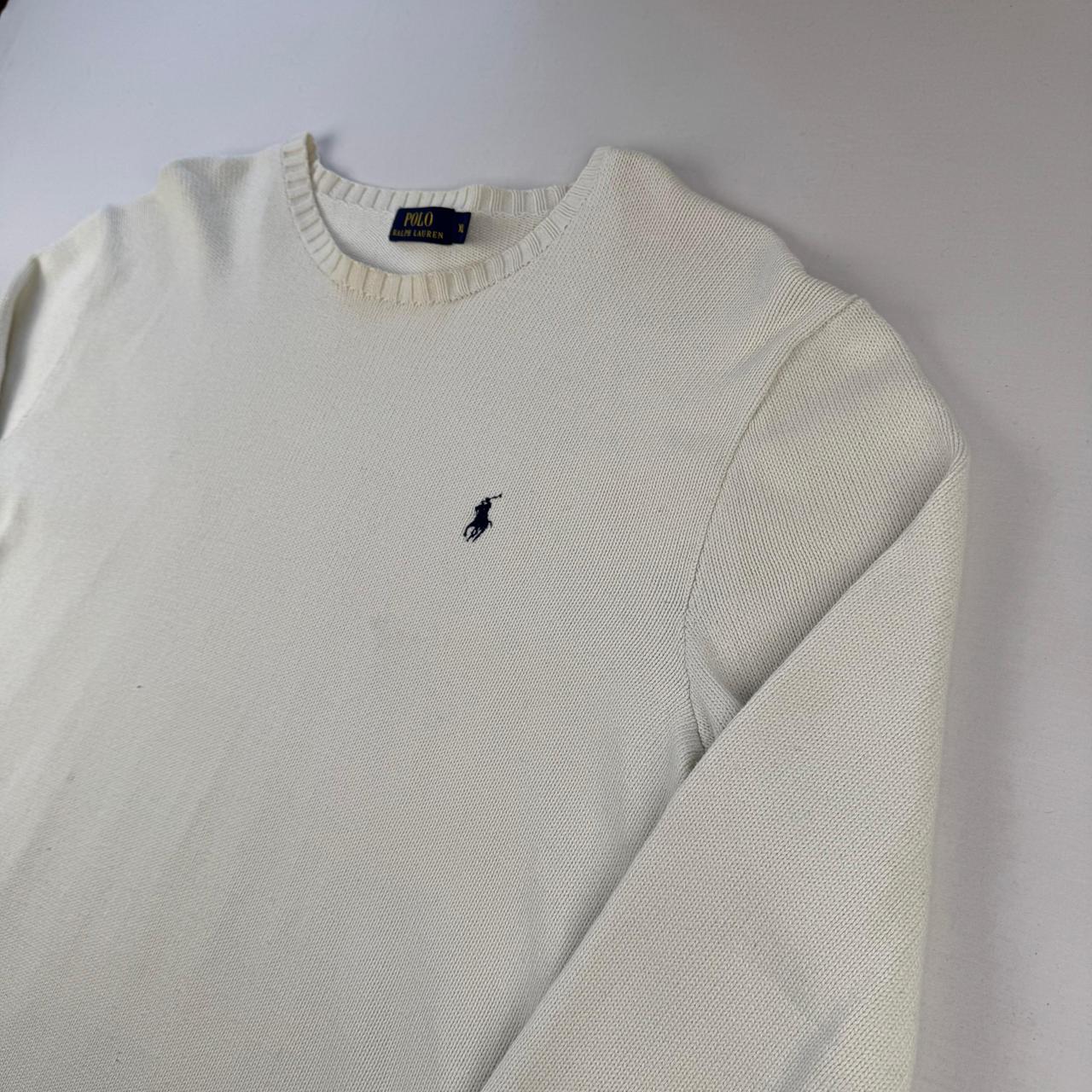 Polo Ralph Lauren Crewneck Knit Sweater in White Size XL