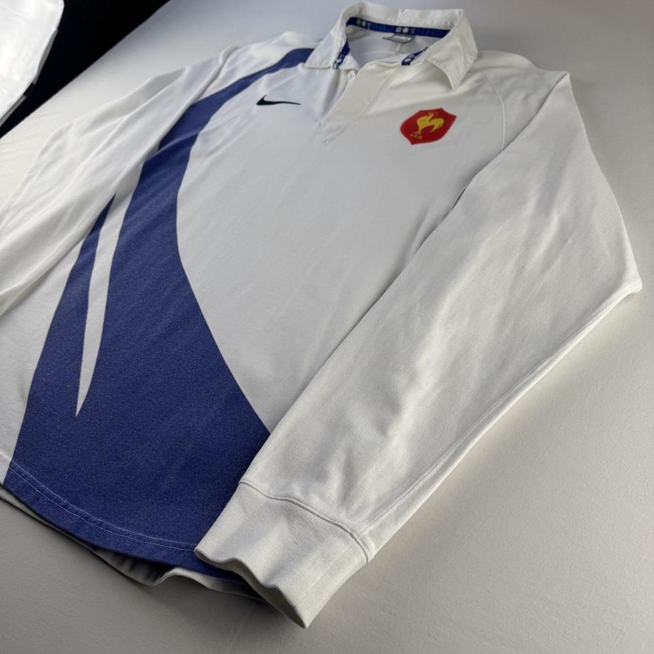Nike 2007 France Rugby Long Sleeve Rugby Polo XL